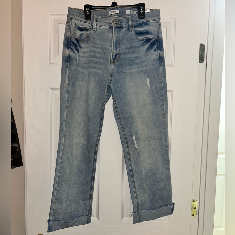Kensie Light Blue Slim Straight Jeans